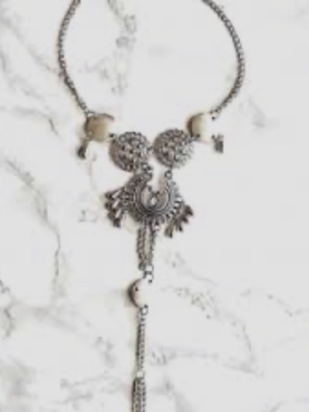Engraved Om Charm Choker Necklace